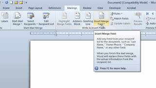 Word Mail Merge Letters 2010 [upl. by Notxam502]