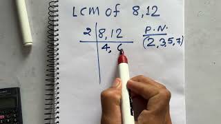 Lcm of 8 amp 12  lcm by division method examples  Exam  Question  Hindi  Surendra khilery [upl. by Dominy]