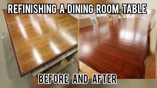 Refinishing a Dining Room Table  Furniture Restoration Repair How to  John Bear Woodworking [upl. by Anawal]