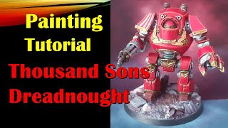 Painting Tutorial Contemptor Dreadnought pre heresy Thousand Sons [upl. by Yelram612]