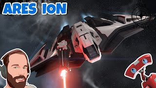 Star Citizen  Visite et Pilotage du ARES ION [upl. by Oralie]