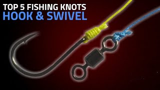 Best 5 Fishing Knots For Hook amp Swivel [upl. by Lesoj]