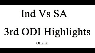 Ind vs SA 3rd odi full highlights [upl. by Idaline945]