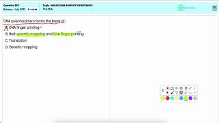 NEET Botany 2022 July Q106 Molecular Basis of Inheritance – The DNA Answer Key [upl. by Skipton]