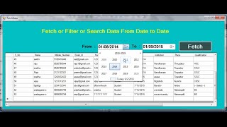 Fetch or Filter Data from Date to Date [upl. by Akinat]