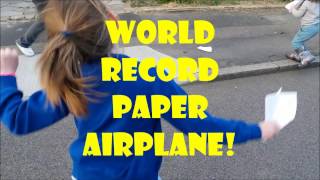 World record paper airplane  complete instructions how to fold [upl. by Yahsat]