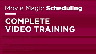 Movie Magic Scheduling  Complete Video Training [upl. by Maier532]