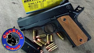 Shooting the Taylor’s amp Company Compact 9mm 1911 SemiAutomatic Pistol  Gunblastcom [upl. by Nawak]