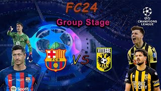 FC24 Gameplay  UEFA Championship  Group Stage  Barca Vs Vitesse [upl. by Atteinotna85]