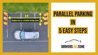 Drivers Ed Zone  Parallel Parking in Five Easy Steps [upl. by Ahsirtap]