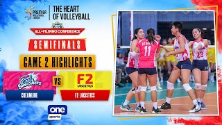 Creamline vs F2 Logistics G2 semis highlights  2023 PVL AllFilipino Conference  Mar 21 2023 [upl. by Magnusson]