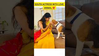 sai pallavi ❤️😺 south actores love animals shots video [upl. by Anallese]