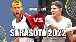 Gijs Brouwer vs Jack Sock SARASOTA 2022 Highlights [upl. by Mcnelly148]