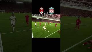 AC Milan VS Liverpool in champions League footballshorts milan liverpool championsleague shots [upl. by Deerc553]