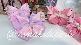 Lazo estilo MARIPOSA 🎀🦋 con listón de 4 cm en pares o en cola tú eliges como realizarlo [upl. by Annamarie]