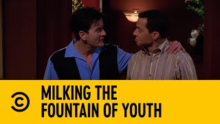 Milking The Fountain Of Youth  Two And A Half Men  Comedy Central Africa [upl. by Ylrevaw]