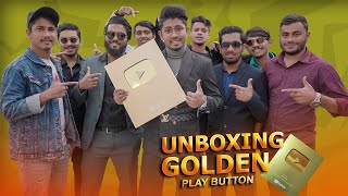 Golden Play Button Unboxing  Zan Zamin Team  Zan Zamin [upl. by Saxe]