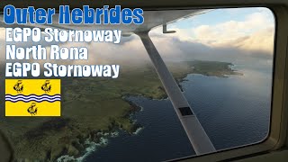 Outer Hebrides amp Back  Leg 813  EGPO Stornoway to North Rona and back [upl. by Norga]