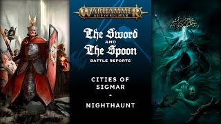 Cities of Sigmar vs Nighthaunt  4th Edition Age of Sigmar Battle Report games aos [upl. by Hannover67]