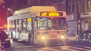 B37 bus announcements to Atlantic AvBarclays Center Vianova [upl. by Naejamron]