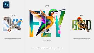 Typography Poster Design in Photoshop  Masking Effect Tutorial [upl. by Nahamas]