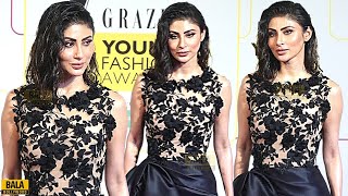 Soo 🔥 Mouni Roy 😱 STUNNED In Black Transparent Outfit at GRAZIA Young Fashion Awards 2024 [upl. by Ostraw816]