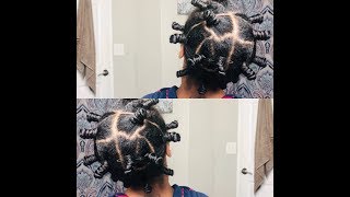 BANTU KNOT OUT ON STRETCHED HAIR  Natural hair styles  Joy Polamalu [upl. by Ellimac]