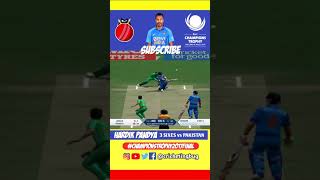 Hardik Pandya 3 Sixes of 3 Balls India vs Pakistan CT17 Final Shorts INDvsPAK [upl. by Llekcir888]