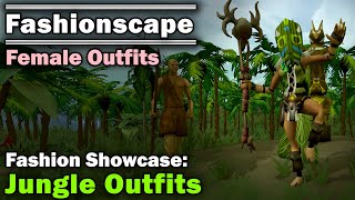 Fashionscape Showcase Jungle Outfits  Runescape Female Outfits [upl. by Yates]