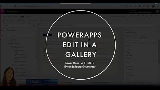 SharePoint Power Hour PowerApps edit in a gallery [upl. by Raama909]