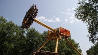 Sidewinder Frisbee Ride POV Adventureland Amusement Park Des Moines Iowa [upl. by Eriam]