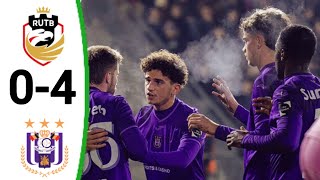 Tubize vs Anderlecht 04 All Goals and Extended Highlights [upl. by Cousins]