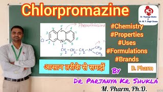 Chlorpromazine Hydrochloride  Antipsychotics  Tranquilizers  Pharmaceutical Chemistry  D Pharm [upl. by Fanechka21]