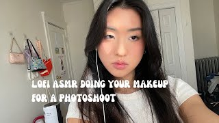 lofi asmr pov you’re a model getting your makeup done for a photoshoot aggressive mic brushing [upl. by Irehc]