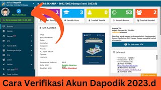 Terbaru Cara Verifikasi Akun Dapodik 2023d [upl. by Atniuq]