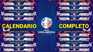 CALENDARIO COMPLETO de la COPA AMERICA 2024 [upl. by Weinert426]