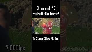 Handguns vs Ballistic Torso  BHS shorts slowmotion [upl. by Lotta259]