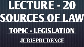 Sources of Law Topic Legislation [upl. by Samford210]