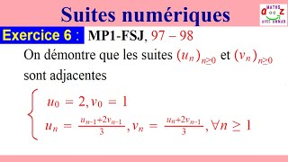 Suites adjacentes Exercice corrigé [upl. by Anecuza162]