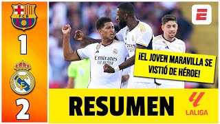 DE INFARTO Bellingham le da el triunfo al Real Madrid por 21 ante Barcelona en EL CLÁSICO  La Liga [upl. by Skoorb]