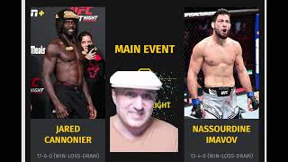 Jared Cannonier vs Nassourdine Imavov Prediction and Bet UFC on ESPN 57 [upl. by Yoong131]