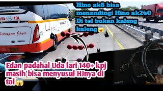 EDAN DI LUAR LOGIKA CUK HINO AK8 BISA MENGEJAR HINO AK240 DI TOL😱🔥 [upl. by Otrebmuh]