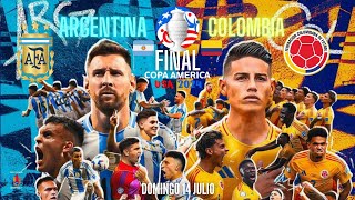 ARGENTINA vs COLOMBIA 🔴 EN VIVO 🔴 FINAL COPA AMERICA 2024 · JUEGA MESSI DI MARIA Y LA SCALONETA [upl. by Renate]