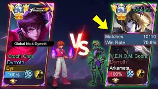 DYR vs Arkameta 10K MATCHES DYRROTH 1v1 REMATCH  MLBB [upl. by Vladi467]