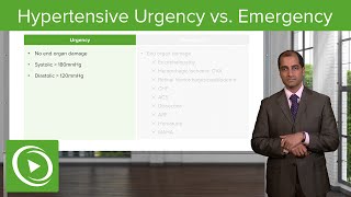 Hypertensive Urgency vs Emergency – Cardiovascular Pathology  Lecturio [upl. by Circosta]