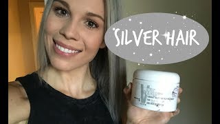 Dyeing my Hair SILVER with Overtone Conditioner [upl. by Aik197]