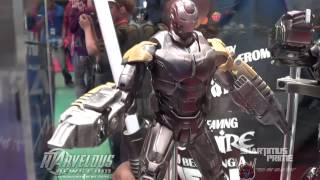 Play Imaginative Iron Man Mark 1 through 42 Super Alloy 112 Scale 6 Inch Figures at NYCC 2013 [upl. by Leciram]