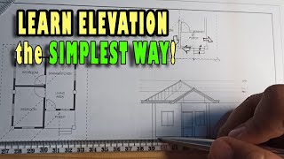 ELEVATION THE SIMPLEST WAY  TECHNICAL DRAFTING [upl. by Sophia]