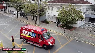 Saída unidades de combate à incêndio e Resgate do Corpo de Bombeiros Voluntários de Joinville [upl. by Xuagram]