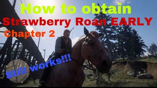 Red Dead Redemption 2 Strawberry Roan Ardennes EARLY CHAPTER 2 STILL WORKS 2024 [upl. by Thomey314]